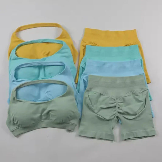 Sports Shorts Set 2 Pieces Seamless Yoga Set - Empire P.E