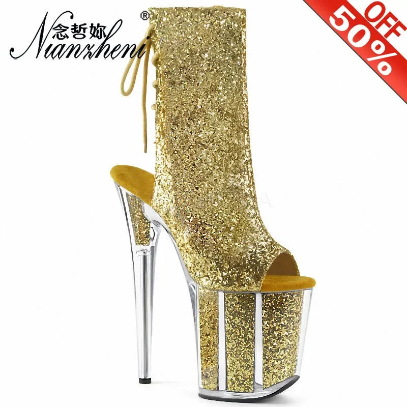 Peep Toe Strip Pole Dance High Heels - Empire P.E
