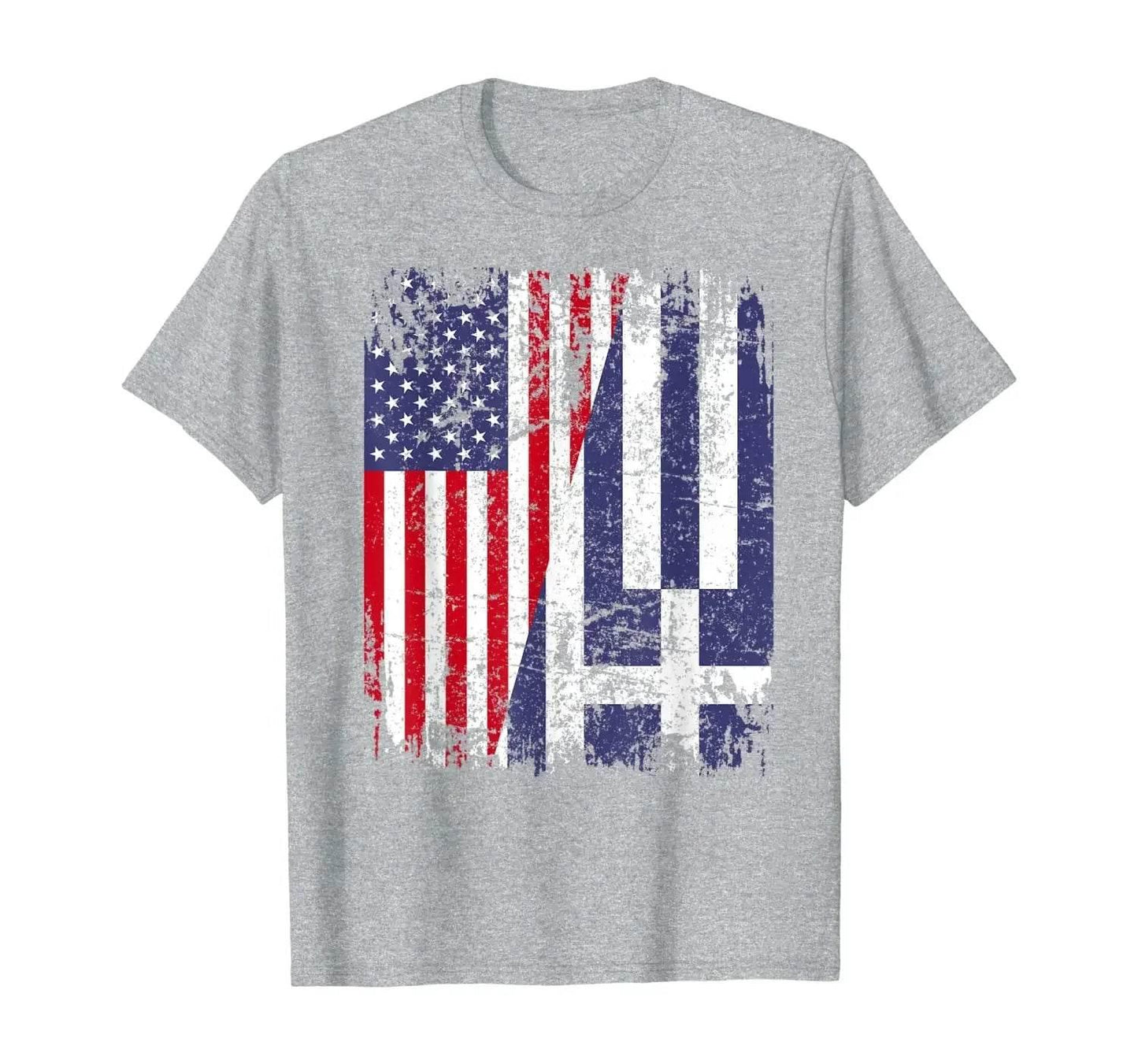 Half American Flag Half Greece Flag T Shirt 100% Cotton Short Sleeve O-Neck Casual T-shirts Loose Top New Size S-3XL - Empire P.E