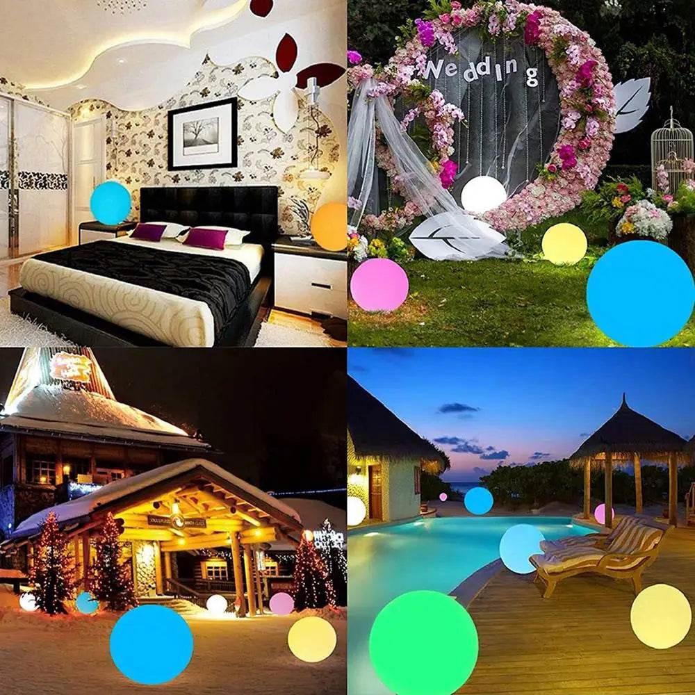 40cm Large Led Beach Ball With Remote Control 13 Colors With Inflation Pump For Sum&mer Fun Outdoor Games Decorations Pool Party - Empire P.E