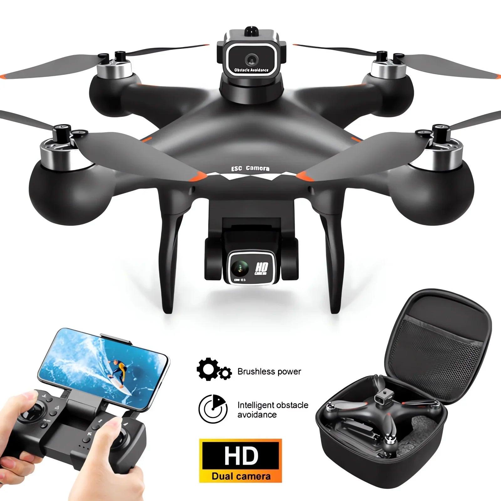 S116MAX 8K HD Drone Dual Camera 3 Batteries Optical Flow 360° Obstacle Avoidance WiFi FPV RC Quadcopter - Empire P.E