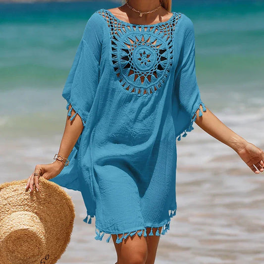 Holiday Knitting Crochet Beach Cover Ups Dress
