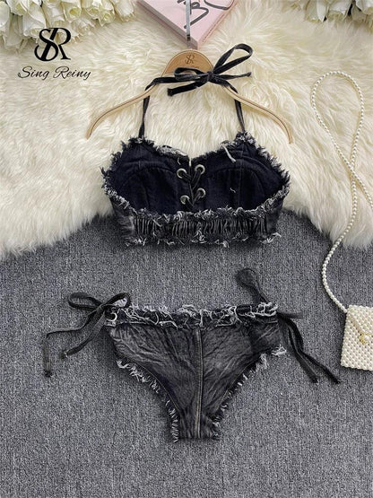 Women Bikini Denim Suits - Empire P.E