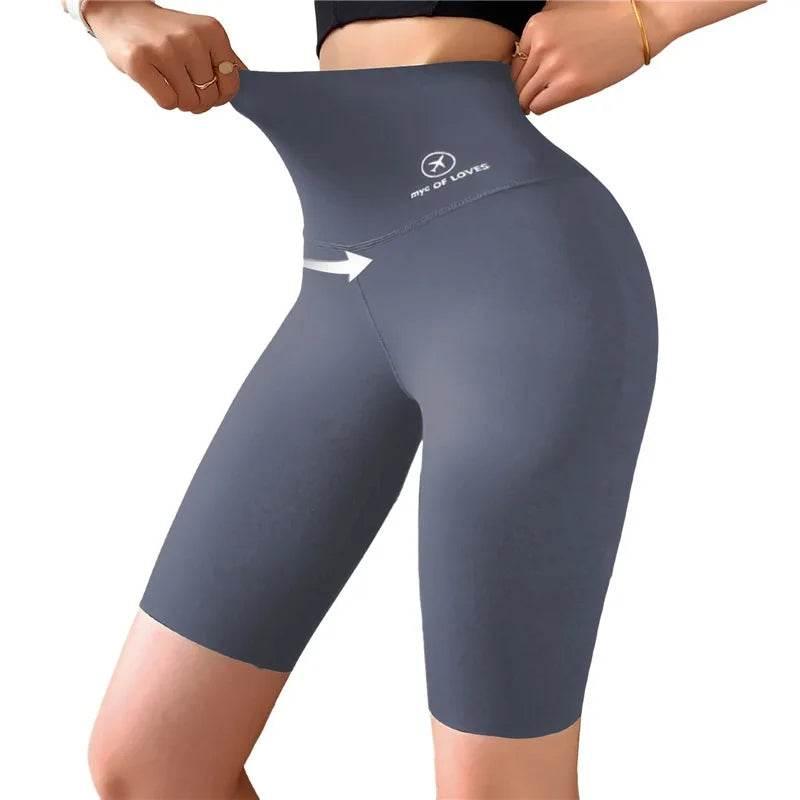 Sports Short Leggings Gym Fitness Push Up Shorts Women Yoga Slim Fit Half Pants Elastic High Waist Summer Thin Workout Tights - Empire P.E