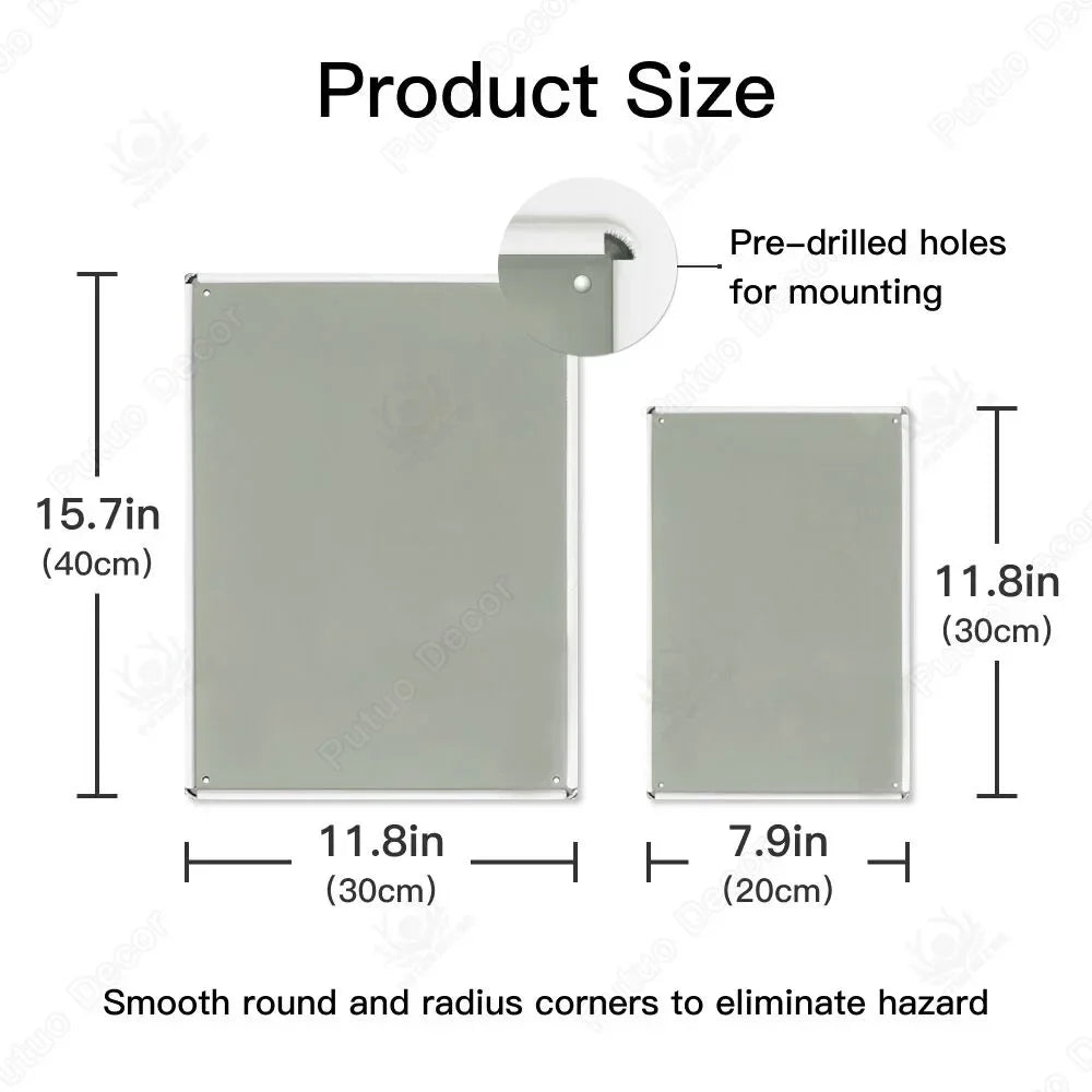 Vintage Metal Tin Signs Pinup Girls Wall Decor