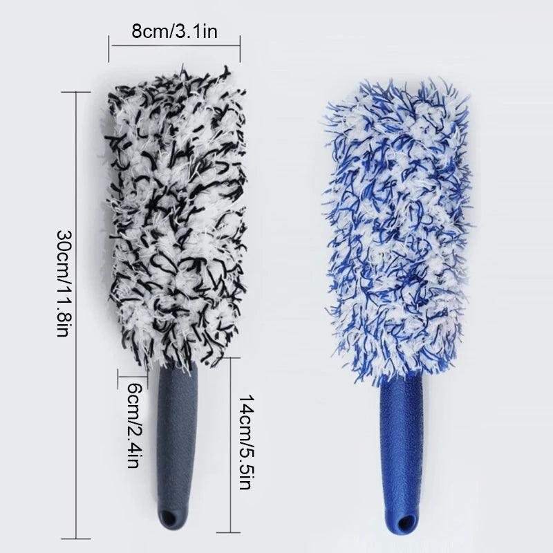 SEAMETAL Car Wheel Tire Rim Cleaning Brush Portable Plush Car Wheel Hub Brush Washing Tool Car Detailing Care Dust Removal Brush - Empire P.E