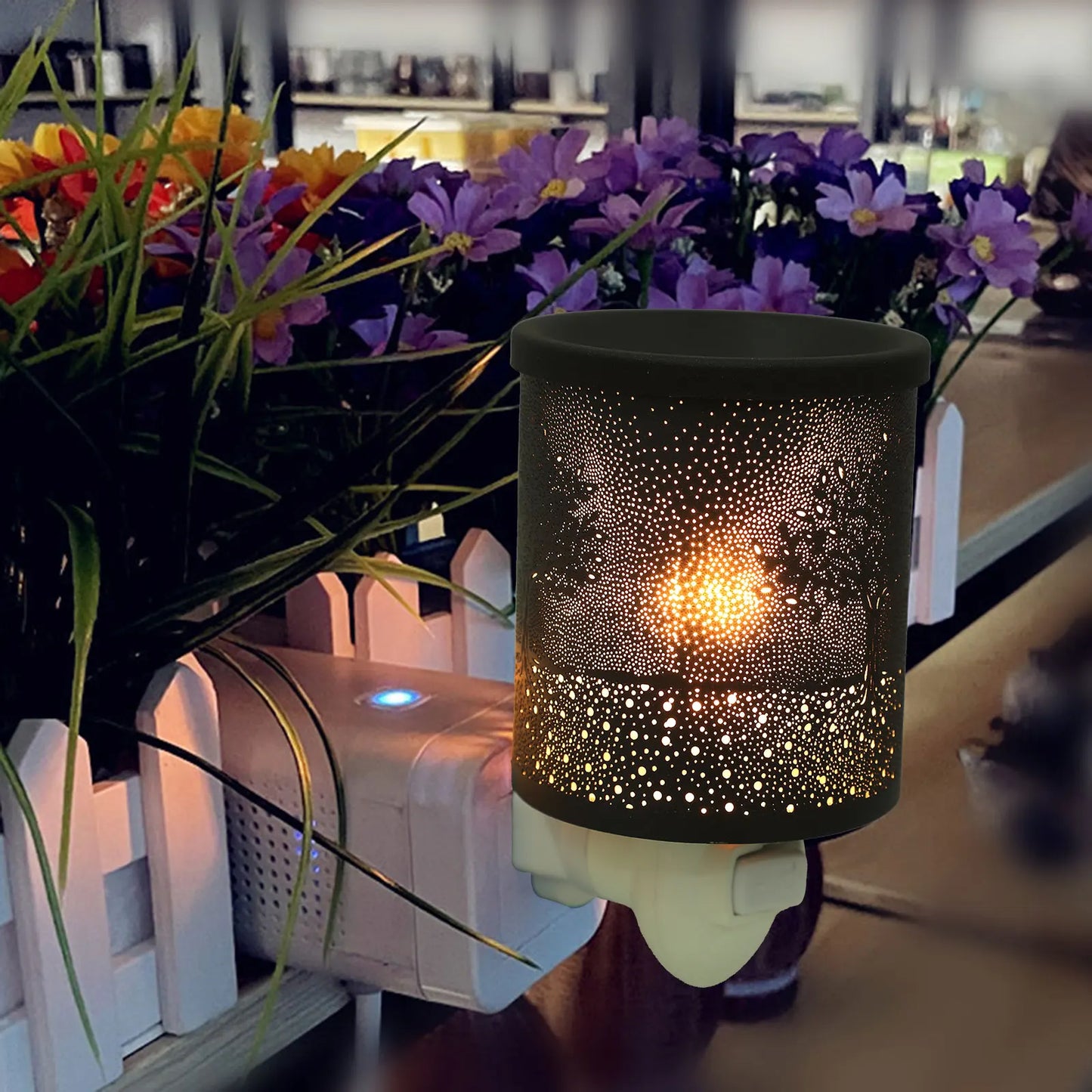 Metal Plug In Wax Warmer Electric Burner Scented Oil Night Lamp