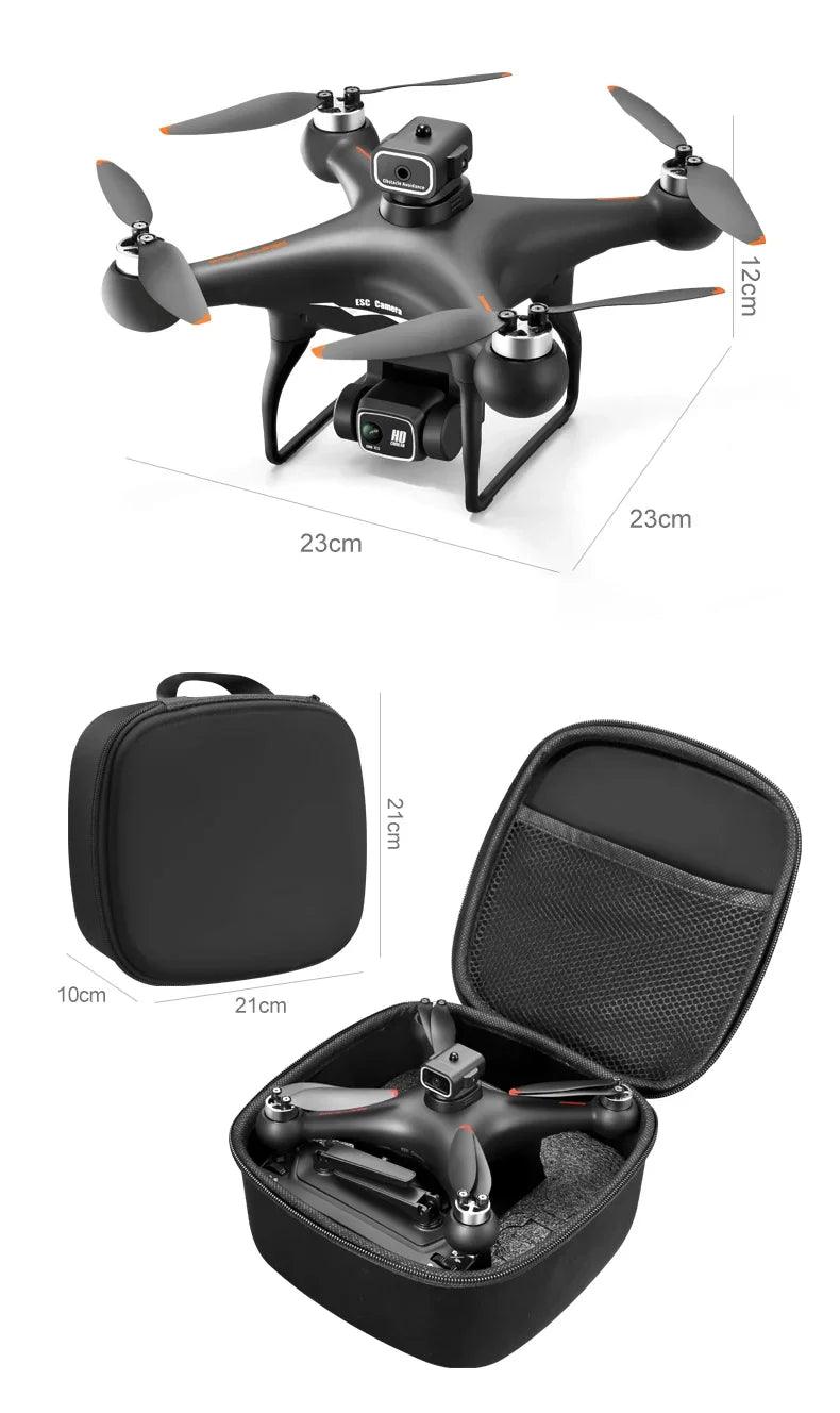 S116MAX 8K HD Drone Dual Camera 3 Batteries Optical Flow 360° Obstacle Avoidance WiFi FPV RC Quadcopter - Empire P.E