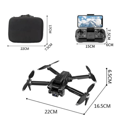 Drone aerial view brushless motor with obstacle avoidance optical flow foldable quadrotor foldable remote control airplane toy - Empire P.E