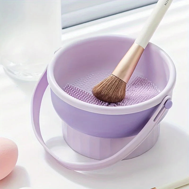 3-In-1 Silicone Makeup Brush Cleaner Mat & Drying Rack