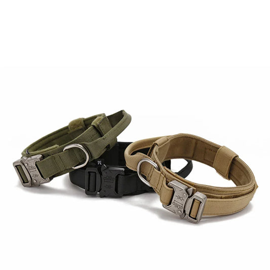 Pet Dog Collar Leash Set Nylon Material Durable Dog Collar Reflective Leash Pet Tactical Training Dog Collar Large Dog Leash Set - Empire P.E