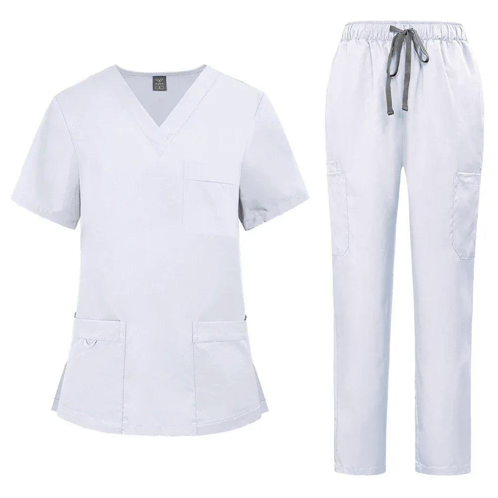 Uniform Unisex Elastic Scrubs Top Pants 2-piece Set - Empire P.E