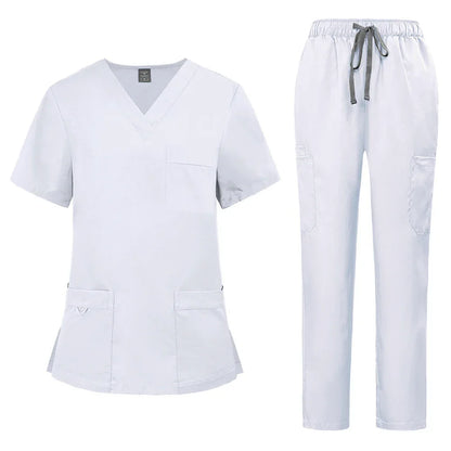 Uniform Unisex Elastic Scrubs Top Pants 2-piece Set - Empire P.E