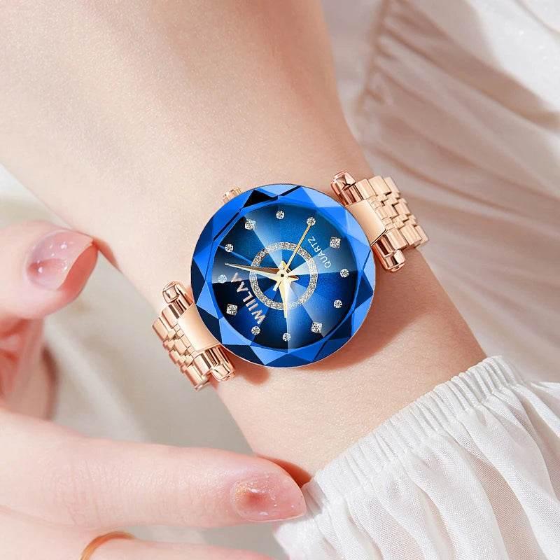 Women Bracelet Watches Stainless Steel Band Elegant Diamond Dial Ladies Wrist Watch For Crystal Exquisite Top Brand Luxury 2025 - Empire P.E