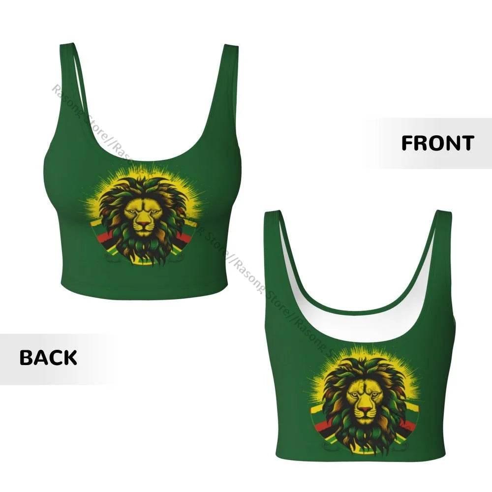 Sports Bra Women Running Yoga Clothes Vest Jamaica Kingdom Flag Gathering Fitness Vest - Empire P.E