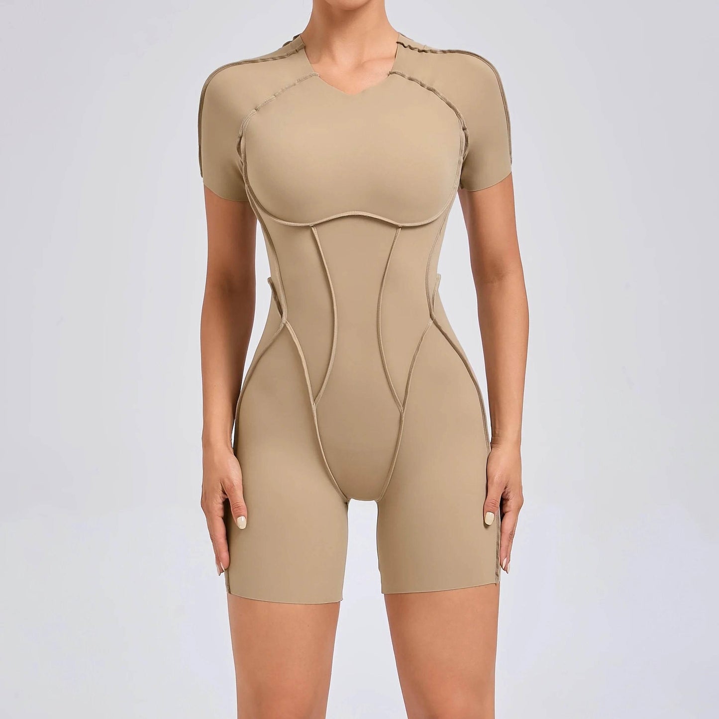 Short Jumpsuit Gym Clothes For Women Sportswear Fitness Overalls Backless Scrunch Booty Yoga Suit Sports Set Outfit - Empire P.E