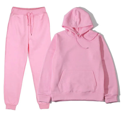 Sports Suits Fashion Tracksuit Hoodies + Pants Two Pieces Sets