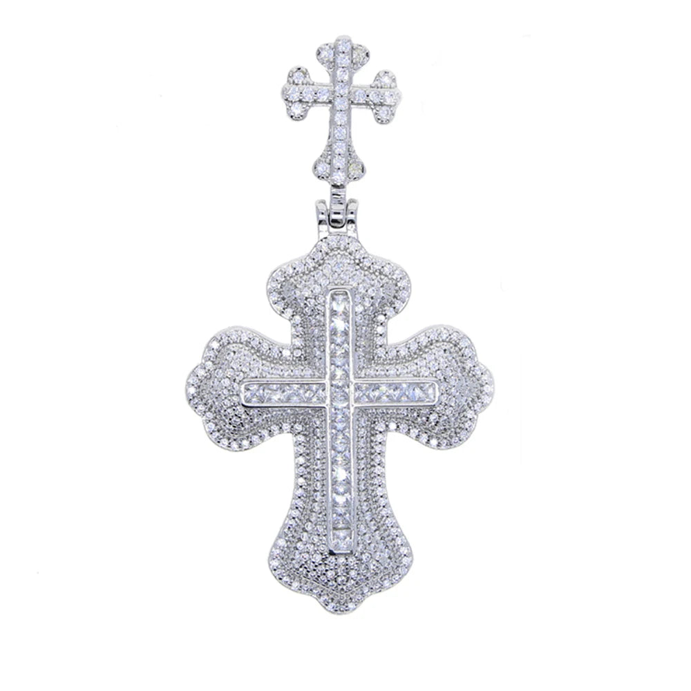 Iced Out Cross Pendant Necklace