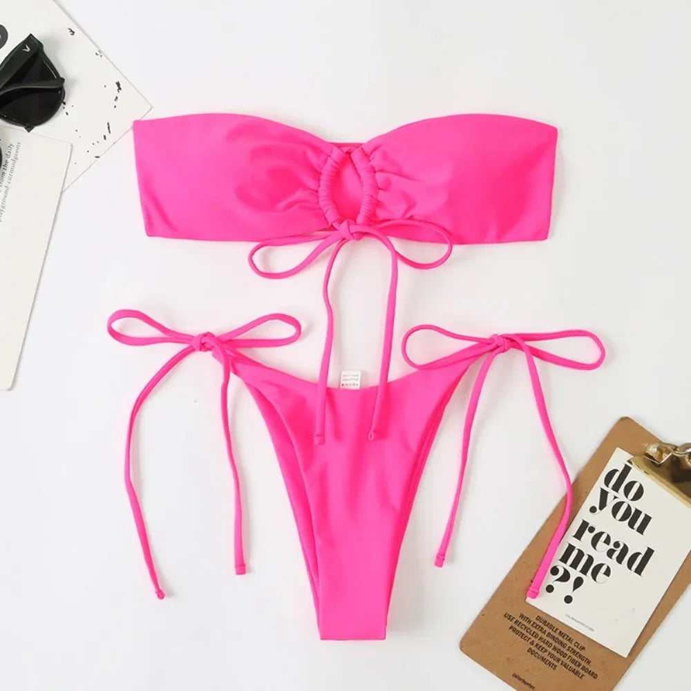 Vacation Low Waist Two Piece Sexy Bikini Set - Empire P.E