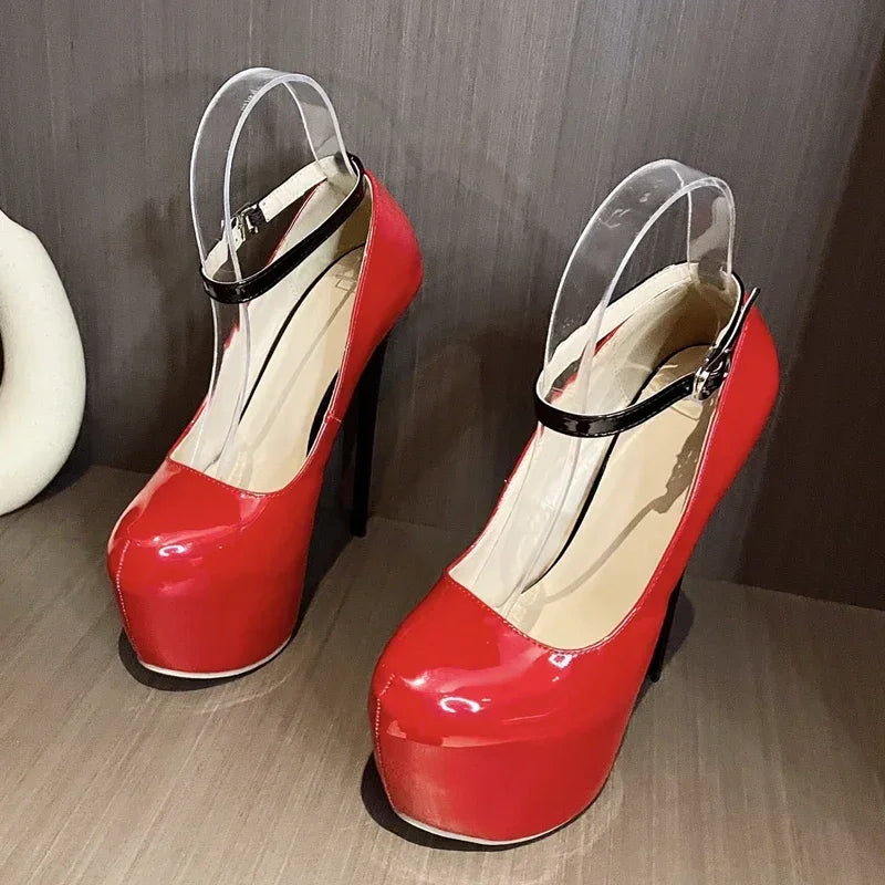 New Sexy Extreme Thin High Heels Buckle Strap - Empire P.E