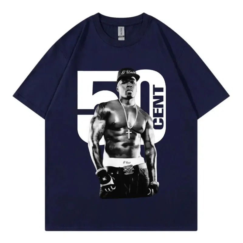 Rapper 50 Cent Graphic T Shirts Fashion Hip Hop Vintage - Empire P.E