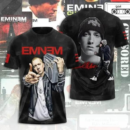 2025 New Men's T-shirt Popular Rapper Eminem 3D Printed t shirts Men/Women Hip Hop Street Tee Loose Casual Top Trend Man Clothes - Empire P.E