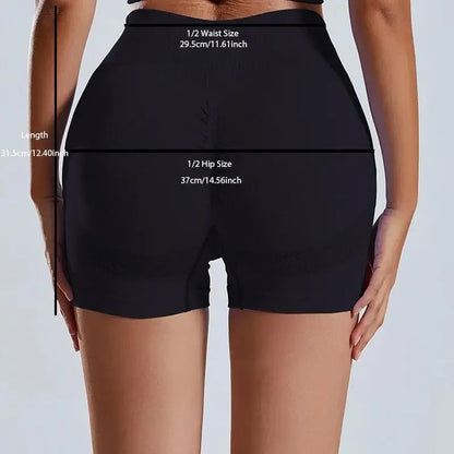 Yoga Basic 4pcs Marled Knit Scrunch Butt Wideband Waist Seamless Sports Shorts - Empire P.E