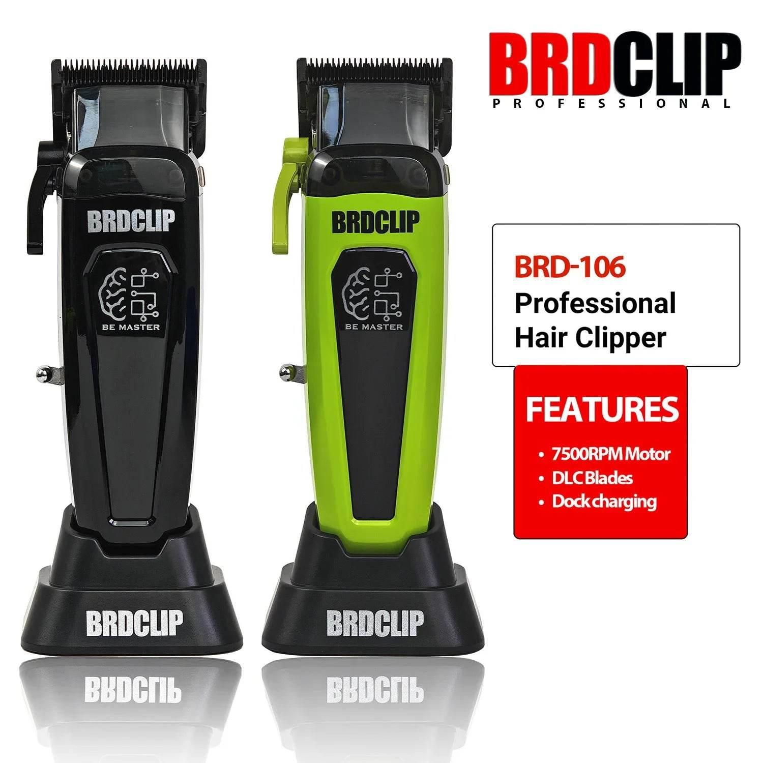 New Professional BRDCLIP BRD106 078 Hair Clipper 7500RPM 7200RPM Hair Salon Trimmer DLC Blade with Charging Base Barber for Men - Empire P.E
