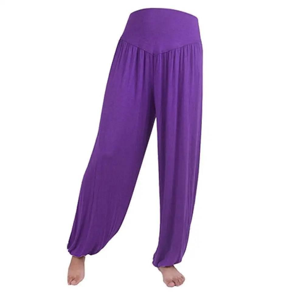 Women's Yoga Pants Comfy Harem Loose Long Pants Belly Dance Boho Sports Wide Trousers Women High Waist Yoga Pants Yoga Clothing - Empire P.E