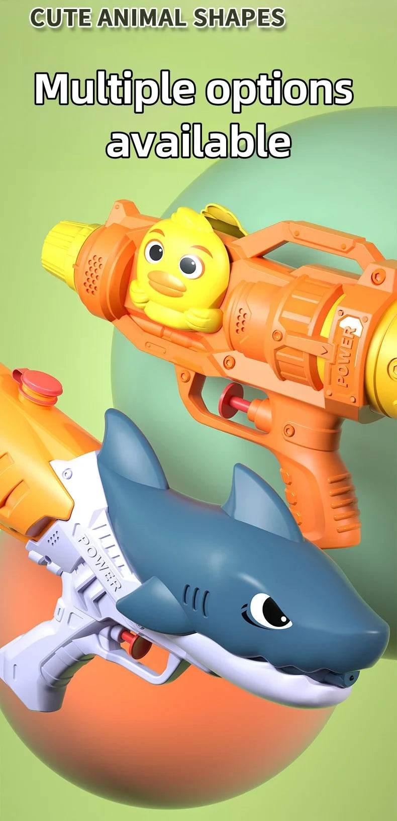 Dinosaurs, ducks, sharks, twin sprinklers, water gun toys, water fights, family gatherings, party games, water pools, beach toys - Empire P.E