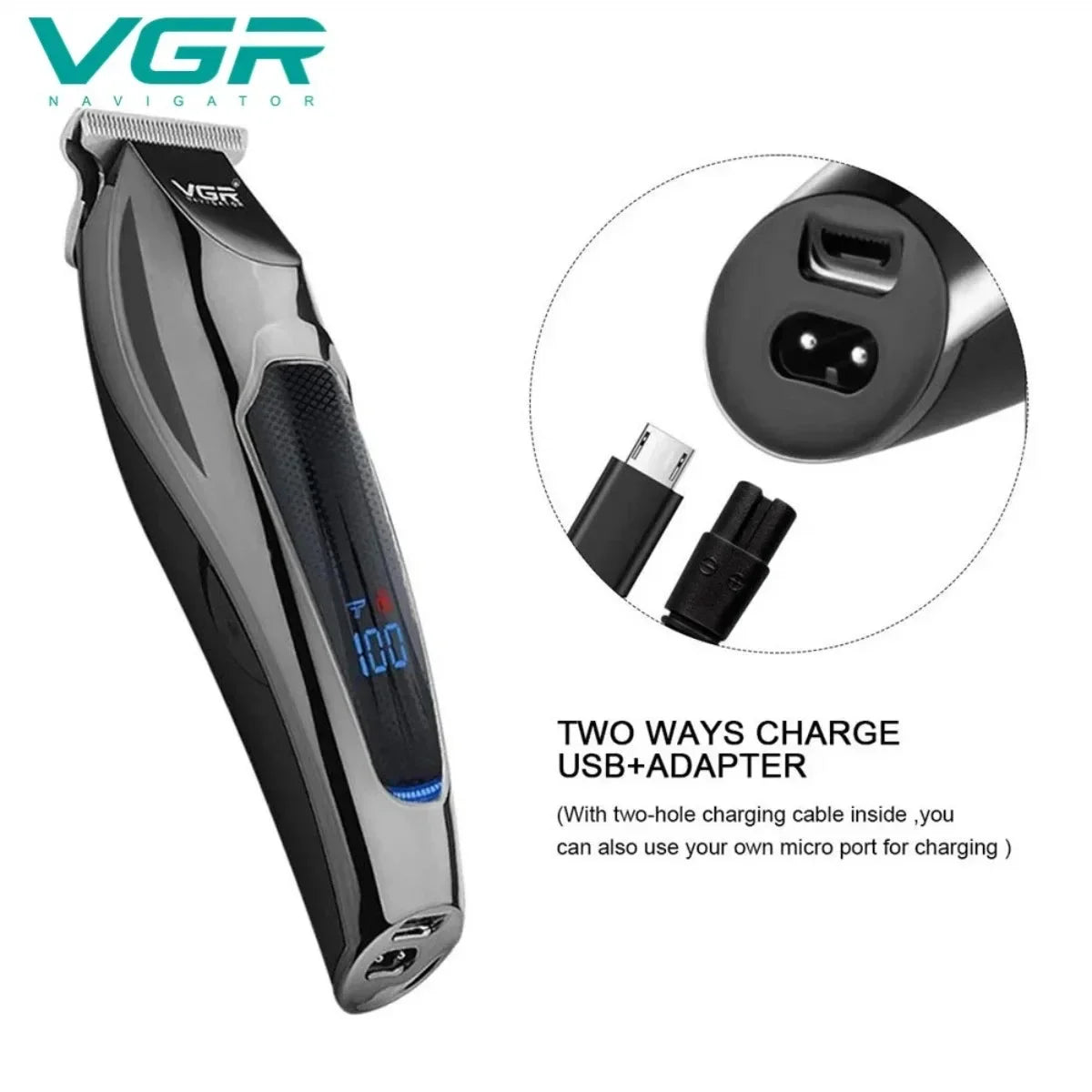 Hair Trimmer Professional Hair Clipper LED Display Rechargeable - Empire P.E