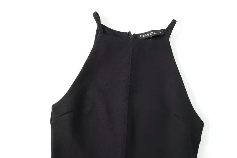 Interlock halter Dress 2024 TRAF's new sexy sleeveless - Empire P.E