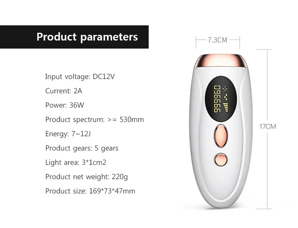 Permanent Laser Epilator Professional Painless Laser Hair Removal - Empire P.E