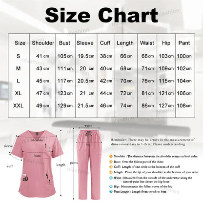 Women's Short Sleeve Tops+Pants Scrub Set - Empire P.E