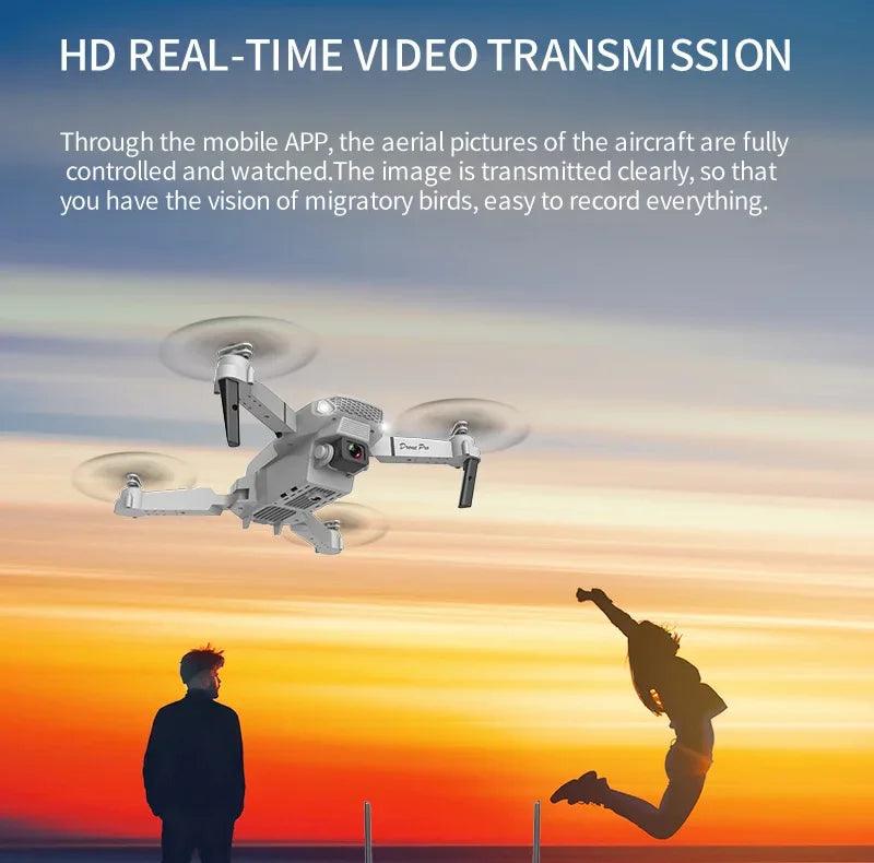 2025 New E88 Pro WIFI FPV Drone Wide Angle HD 4K 1080P Camera Height Hold RC Foldable Quadcopter Dron Helicopter Toys Gift - Empire P.E