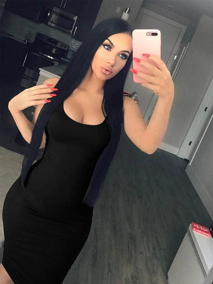 Summer Casual Sexy Square Neck Sleeveless Women's Dress - Empire P.E
