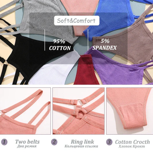 3PCS/Set Cotton Panties for Women Hollow Out - Empire P.E