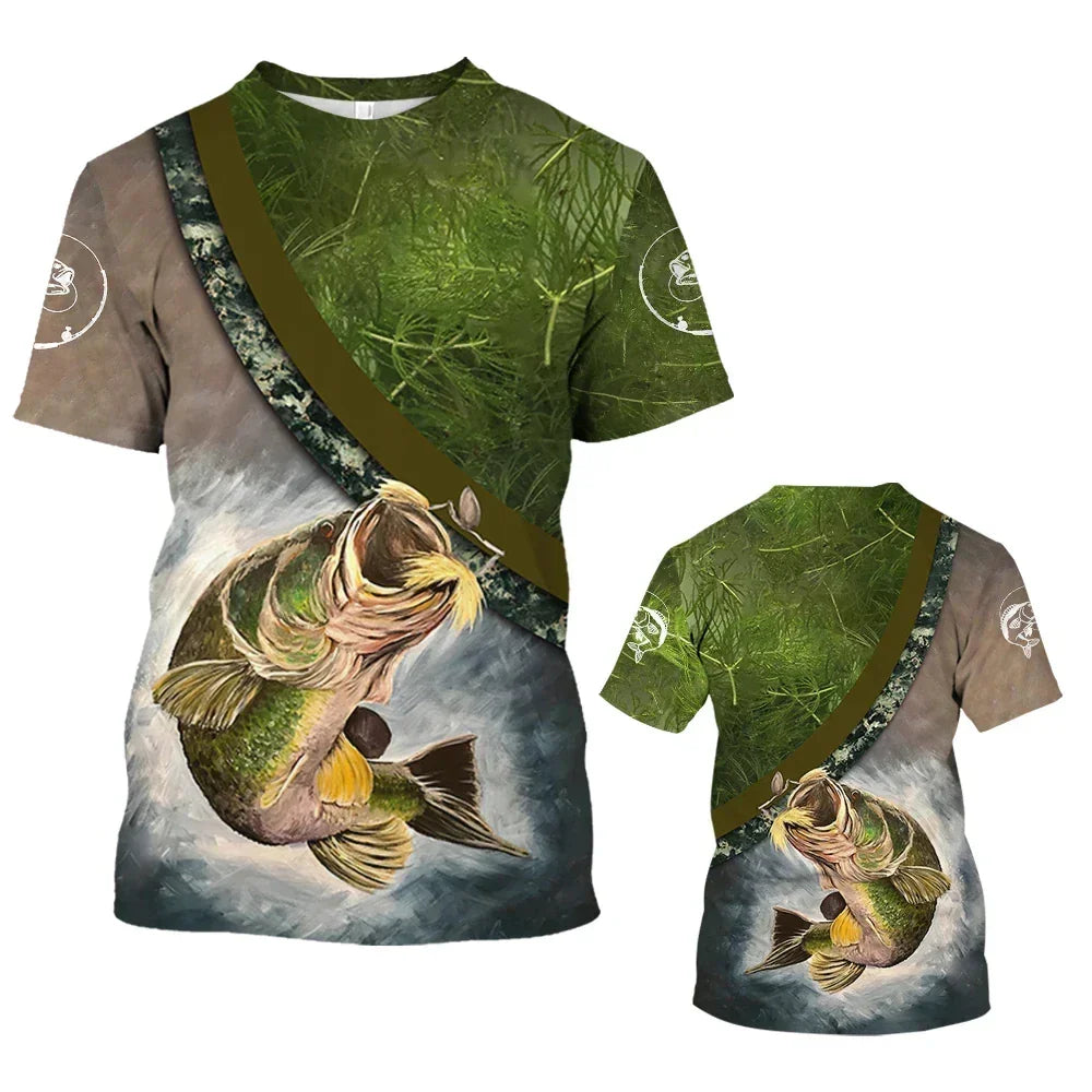 New Fishing Shirt Men's Summer Clothing Fish Graphic - Empire P.E