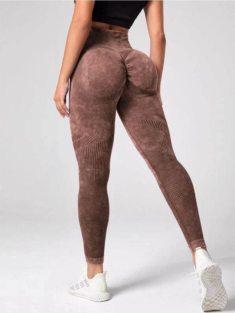 Women's 2-Piece Yoga Basic Tie Dye Tummy Control Sports Leggings - Empire P.E