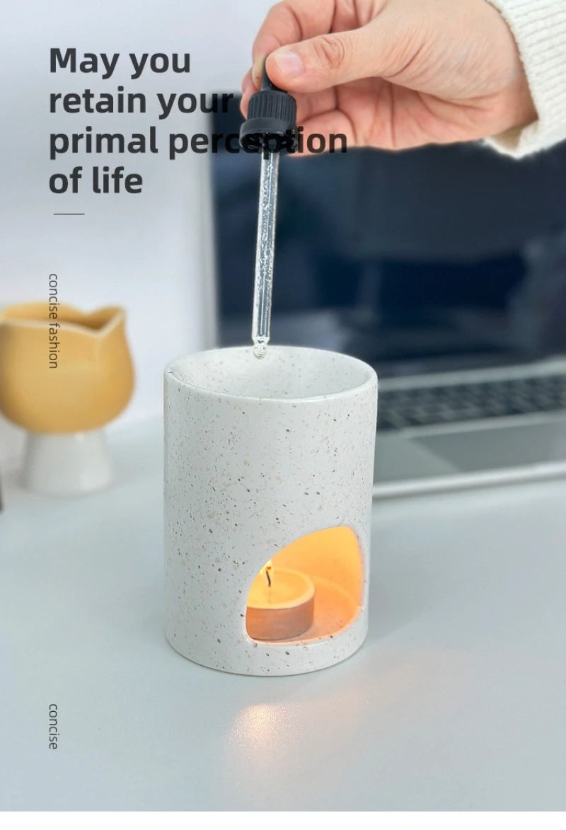 Simple Ceramic Aromatherapy Stove Essential Oil Wax Melt Incense Burner