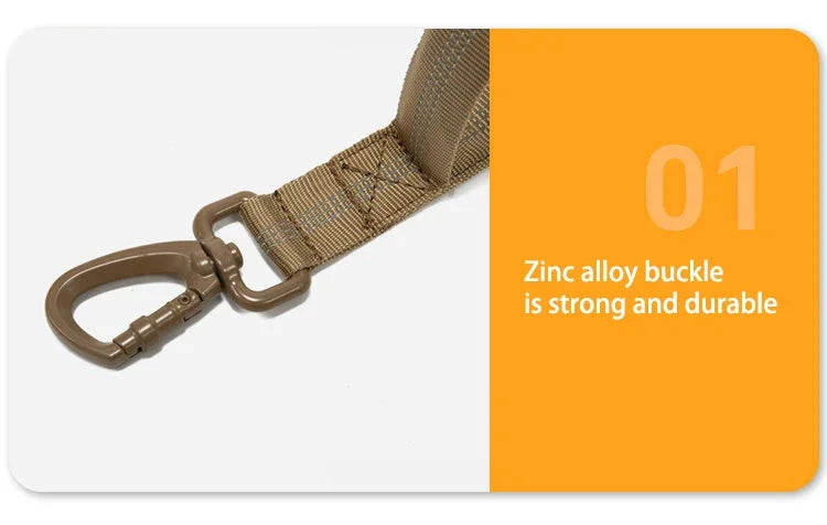 Pet Dog Collar Leash Set Nylon Material Durable Dog Collar Reflective Leash Pet Tactical Training Dog Collar Large Dog Leash Set - Empire P.E