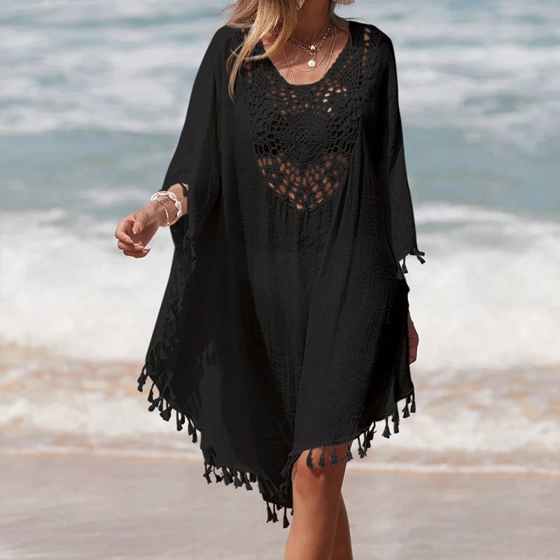 Women's Handmade Crochet Splicing Swimsuit Cover-Ups