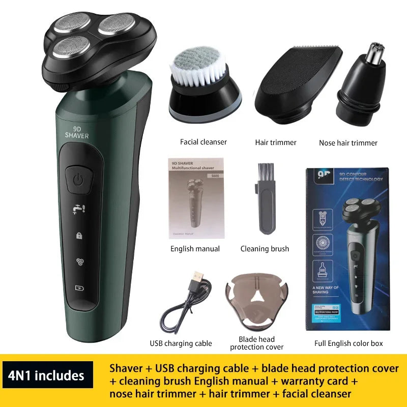 Electric Shavers Men Waterproof Wet Dry Use Electric Trimmer - Empire P.E