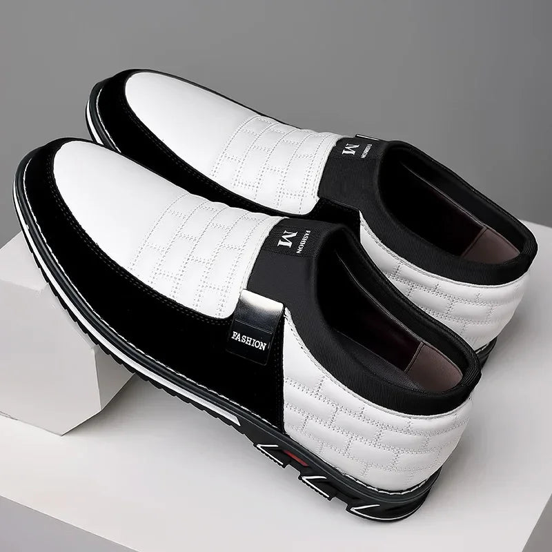 Men Business Casual Shoes Slip-on PU Leather Shoes - Empire P.E