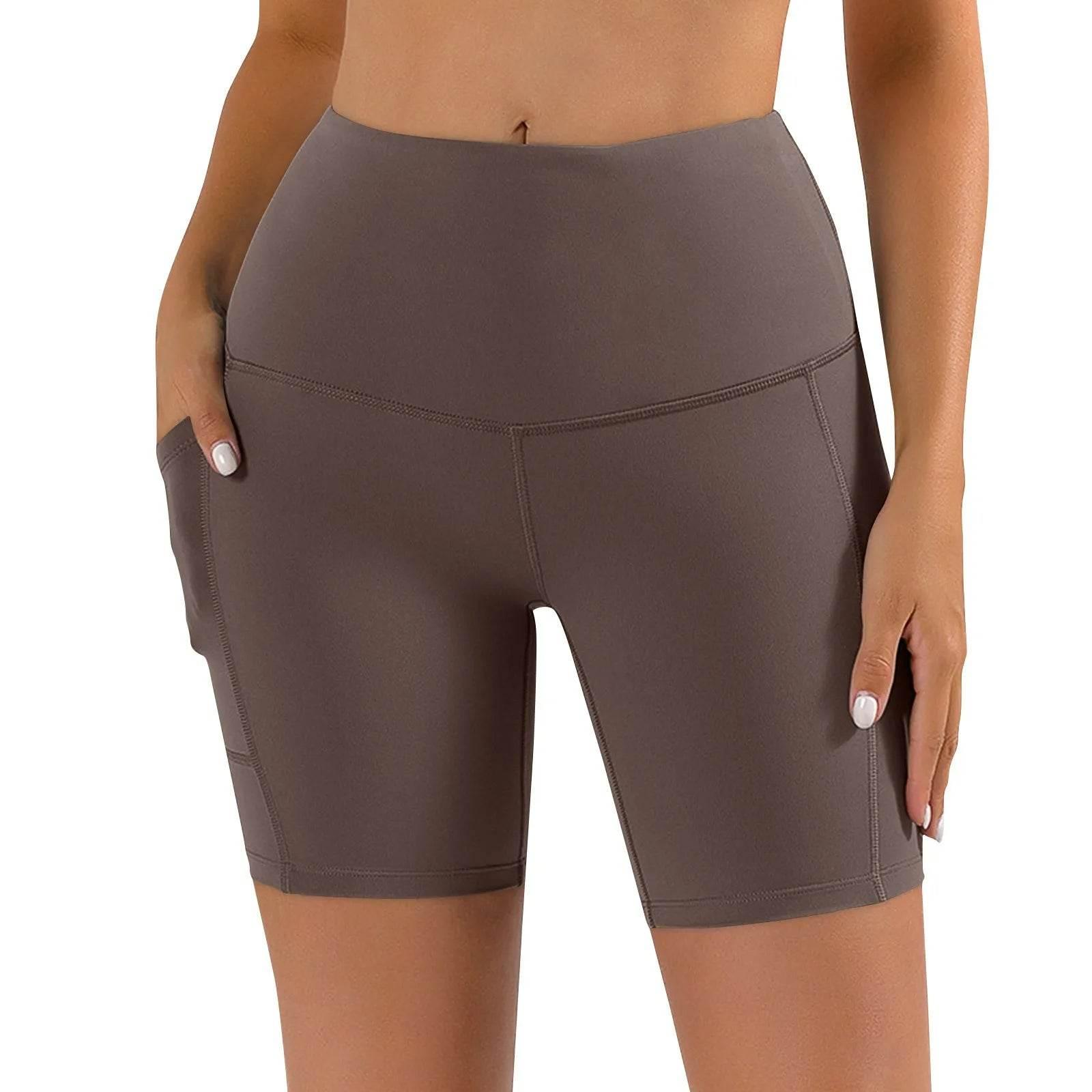 Women Sports Short Yoga Shorts High Waist Breathable Soft Fitness Tight Women Yoga Legging Shorts Cycling Athletic Gym Shorts - Empire P.E