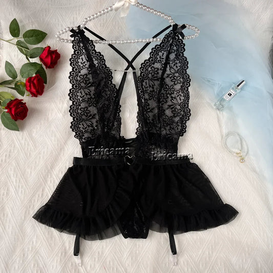Sexy Lingerie Woman Lace Transparent Sets - Empire P.E