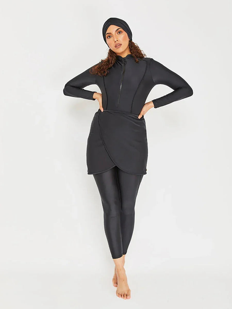 3PCS Modest Burkini Femmes Women Muslim Swimwear
