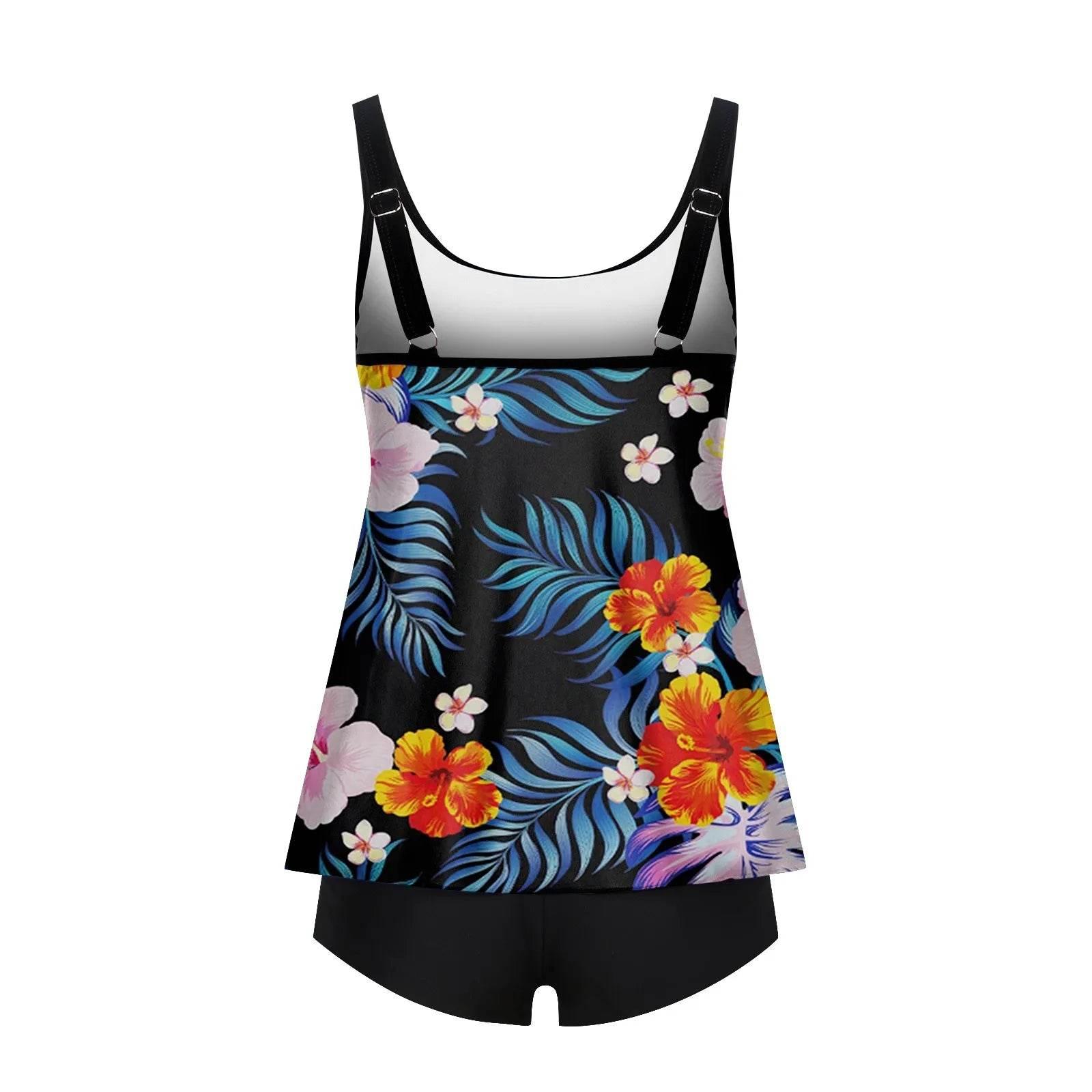 2024 Personality Popular Women's Swimsuit Sexy Printed Vest Shorts Swimsuit Two-Piece Set Soft And Comfortable Swimwear - Empire P.E