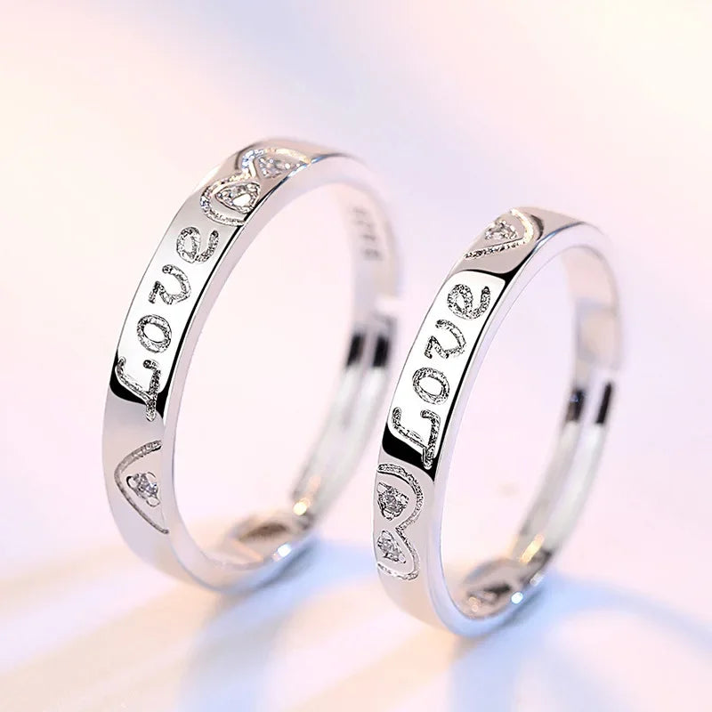 NEW 925 Sterling Silver Moissanite Diamond Couple Rings - Empire P.E