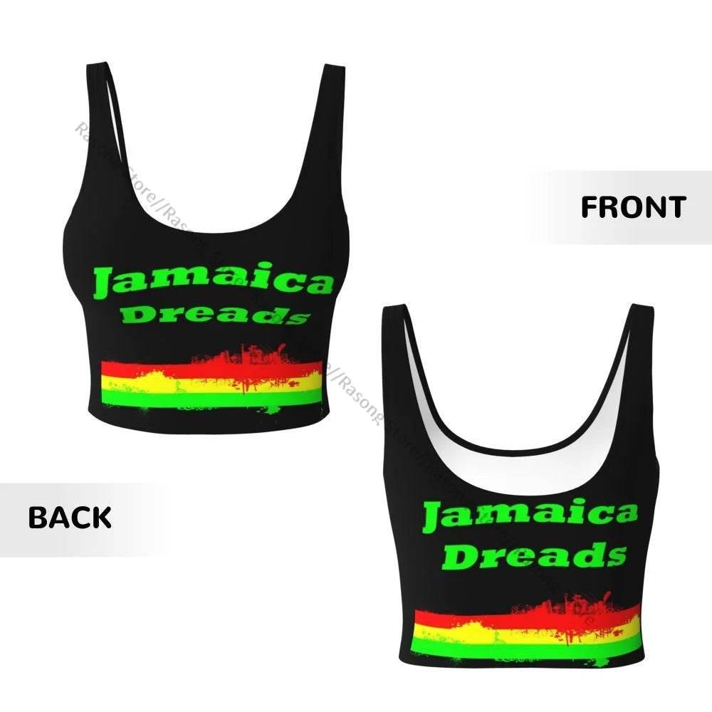 Sports Bra Women Running Yoga Clothes Vest Jamaica Kingdom Flag Gathering Fitness Vest - Empire P.E